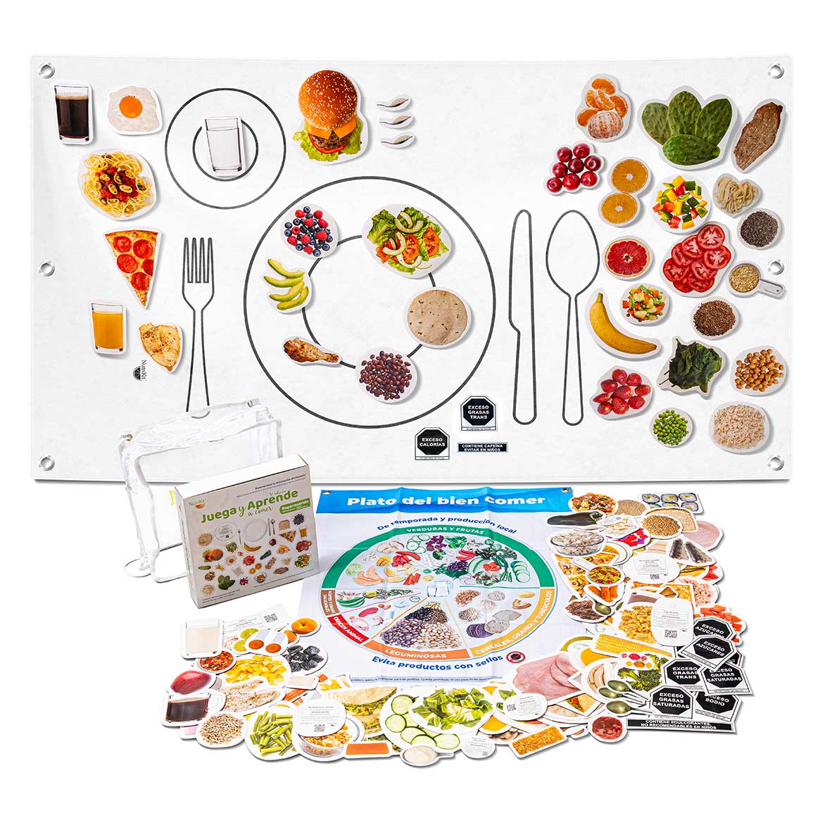 NutriKit® 164  (antes 132) Réplicas de Alimentos Juega y Aprende -Supernutrido- para Talleres 5aEd